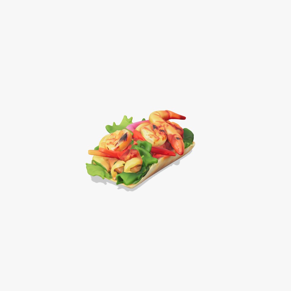 Vegetable Shrimp Fajita Colorful model pack